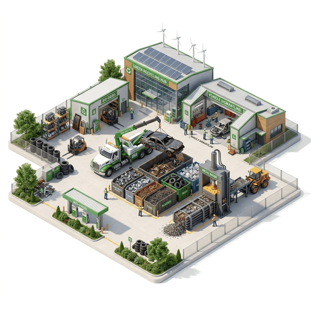 3D Recycling-Anlage & Fahrzeugentsorgung Neuss